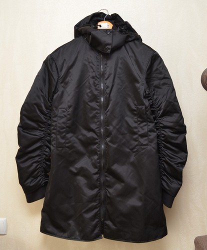 Giacca bomber in raso arricciato Acne Studios Lexi nera taglia M 36