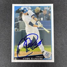 Cody Ransom New York Yankees Signed Auto 2009 Topps Card #152 ~ COA