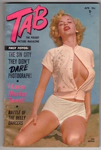 TAB April 1957 ERNEST HEMINGWAY Eve Meyer PINUP Pocket Mens Digest Magazine - Imagen 1 de 2