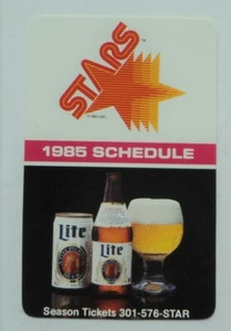 Calendario de la Liga de Fútbol Americano Baltimore Stars USFL 1985 Miller Brewing -   - Imagen 1 de 2