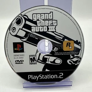 Sony Playstation 2 GTA Grand Theft Auto 3 Disco Solo PS2 Probado - Imagen 1 de 1