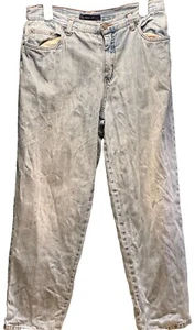 Jeans donna vintage Y2K Bill Blass easy fit taglia 12 vintage lavaggio acido leggero corti - Foto 1 di 12