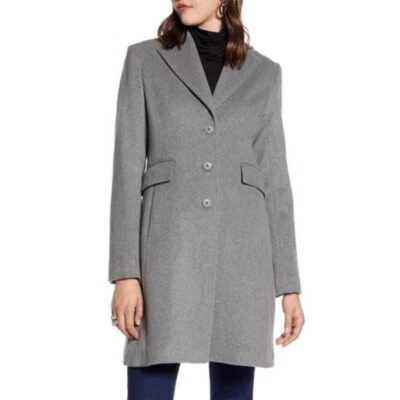 NWT Halogen Single Breast Wool Coat Grey 6 - Image 1 of 4
