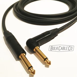 80 FT - CABLE DE GUITARRA MOGAMI 2524 - ENCHUFES DORADOS NEUTROS RA A RECTOS ST - Imagen 1 de 12