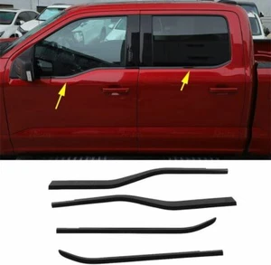 For 2021+ Ford F-150 Car Window Bottom Sill Trim Decor Strips Accessories -Black - Picture 1 of 10