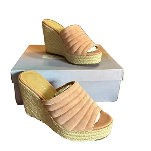 Lisa Vicky Womens Wedge Shoe Sandal Canyon Suede Size 8 New Gogo V - Picture 1 of 9