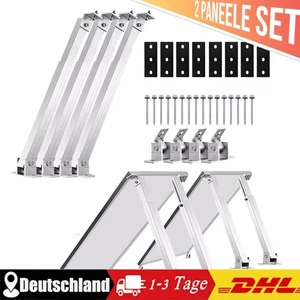 PV Photovoltaik Solarpanel Halterung 2er PANEELE Montage Ziegeldach Befestigung - Bild 1 von 6