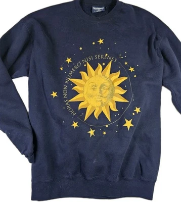 Vintage Van Heusen Horas Non Numero Nisi Serenes Sun Sweatshirt Large Made USA - Image 1 of 4