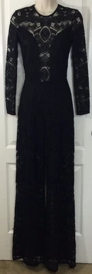 Mono Alexis Encaje Bordado Negro XS Pierna Acampanada Swiftie Club Festival Foto 1 de 4