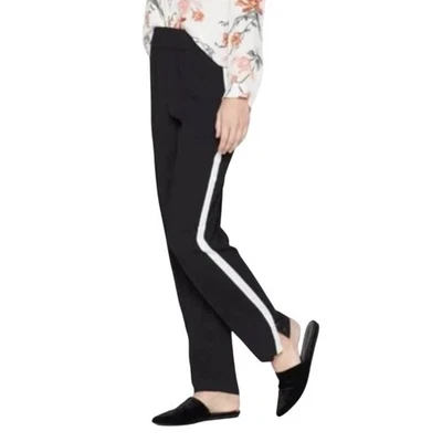 Calça Joie Austin preta caviar listra lateral elástica cintura feminina tamanho médio - Imagem 1 de 4