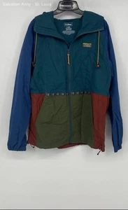 L.L. Bean Mens Green Red Blue Yellow Mountain Classic Windbreaker Jacket Size L - Picture 1 of 6