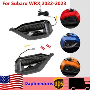 Pair LED Turn Signal Fog Lamp DRL Bezel Fog Light FIT For Subaru WRX 2022 2023 - Bild 1 von 17