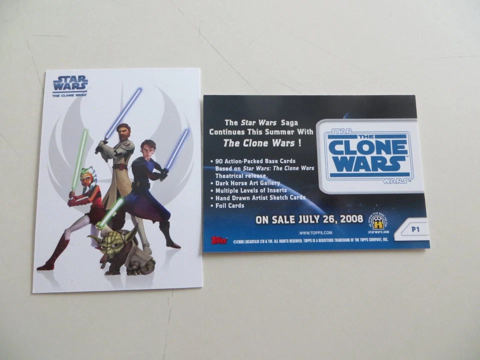 2008 TOPPS STAR WARS THE CLONE WARS PROMO CARD P1 - Image 1 of 1