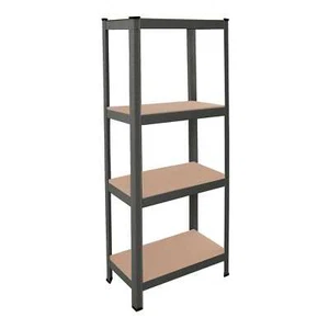 Estanteria Metalica Tiny Gris, 4 Baldas MDF para Oficina, Garaje - Imagen 1 de 8