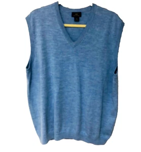 Brooks Brothers 346 Mens XL Sweater Vest Merino Wool Blue Old Money Preppy - Picture 1 of 5