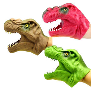 Soft vinyl TPR dinosaur hand puppet animal head hand puppets kids Toys gift Y-MB
