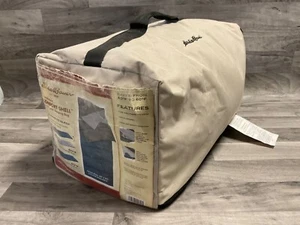 Eddie Bauer Sleeping Bag COMFORT SHELL Teal Blue 40°F - 60°F  Fleece Lined - Picture 1 of 9