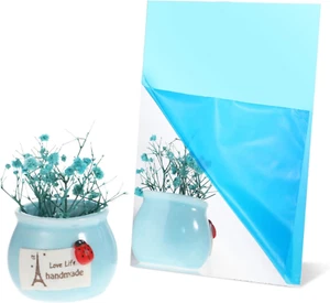 Flexible Mirror Stickers,10 Pcs 6"X4" Mirror Tiles Self Adhesive Wall Mirror - Picture 1 of 12