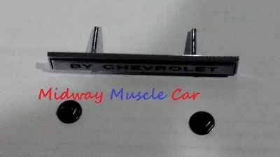 POR CHEVROLET emblema de cabezal de nariz delantera 69 Chevy Chevelle GM resto pieza Foto 1 de 4