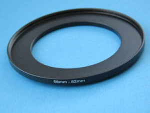 58mm to 82mm Step Up Step-Up Ring Camera Lens Filter Adapter Ring 58mm-82mm - Picture 1 of 2