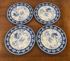 Williams Sonoma AERIN Dinner PLATES~ MELAMINE~ Set Of 4~ Blue & White~HTF - Picture 1 of 10