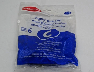 Rubbermaid Juego Rápido Clip Trasero C - 6 Clips Por Paquete 44000 Foto 1 de 3