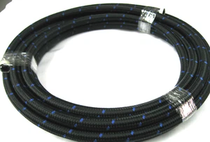 06 an Manguera de nailon negra con raya azul 30R9 ETANOL E85 COMP 30 pies de longitud - Imagen 1 de 1