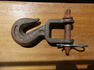 USA Forged Tow Hook With Pin Heavy Equipment Farm Tractor - Picture 1 of 8