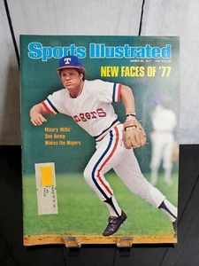 March 28, 1977 SPORTS ILLUSTRATED Texas Rangers Baseball Bump Wills Maury Son - Picture 1 of 10
