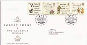 England GB FDC 1996 / 1601-1604 - Robert Burns (4) - Picture 1 of 1