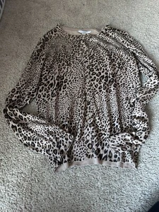 Time & Tru Wmn’s Leopardenmuster Knopfleiste Strickjacke Alltag Pullover Gr. S (4-6) - Bild 1 von 7