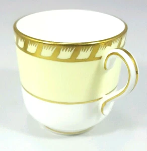 Rare White & Yellow w/Gold trim Demitasse Cup, Minton H4220 Bone China England - Bild 1 von 10