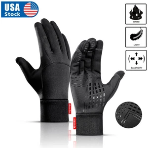 Men's Motorcycle Riding Gloves Sports Winter Waterproof Windproof Warm Gloves - Picture 1 of 20