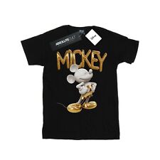 Disney Womens/Ladies Mickey Mouse Gold Statue Cotton Boyfriend T-Shirt (BI37592)