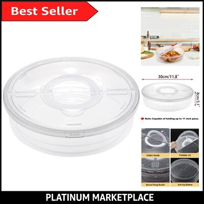 Elegant 30cm Round Food Storage Box with Handle - Perfect for Cakes & Pizzas - Image 1 of 4