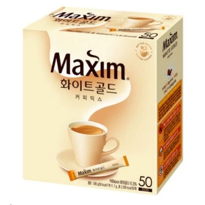 Mezcla de café Maxim oro blanco x 50 barras café instantáneo Corea Foto 1 de 3
