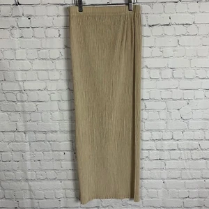 Vintage Issey Miyake Plissee Akkordeon Maxi Stil Beige Rock Größe Small - Bild 1 von 3