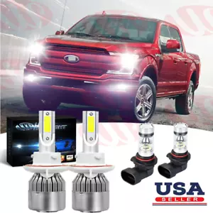 For Ford F-150 2005 2006 2007 2008 2009 8000K LED Headlight Hi/Lo Fog Light Bulb - Picture 1 of 12
