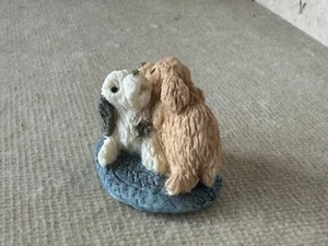 Itty Bitty World 1986 two dogs Playing - Picture 1 of 5