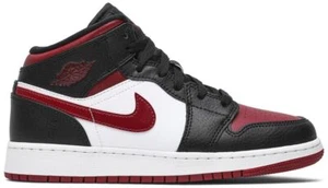 Air Jordan 1 Mid Grade School Noble Red 554725-066 Youth Size - Picture 1 of 8