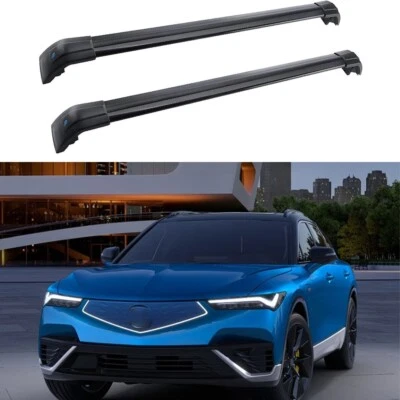 Barra transversal negra compatible con riel de portaequipajes de techo ajustable Acura zdx 2024 Foto 1 de 4