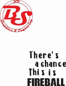 2x There's a chance FIREBALL Tumbler Cup Glass Bottle Vinyl Decals FIT yeti noBS - Picture 1 of 1