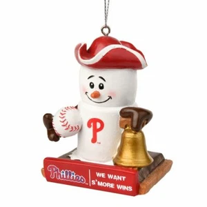 Philadelphia Phillies MLB S'more Snowman Christmas Ornament - New With Tag - Picture 1 of 6