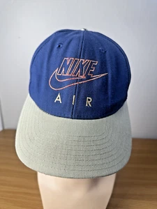 Vintage Nike Air Hat Blue Spell Out Swoosh 90s Wool Blend Y2K Rare Made Taiwan - Picture 1 of 15
