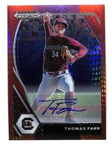 2021 Panini Prizm Draft Thomas Farr red auto autograph card Reds