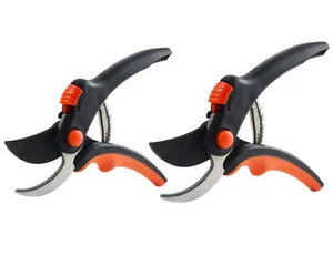 Garden 2 Pack Pruning Shears Tree Trimmers Secateurs, with Comfortable Handles, - Picture 1 of 5