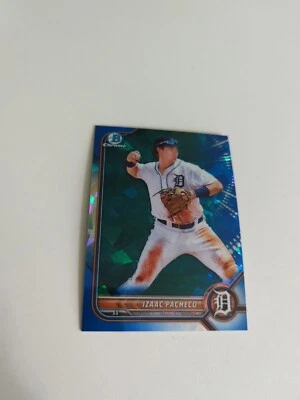 2022 BOWMAN CHROME SAPPHIRE IZAAC PACHECO BCP 106 DETROIT TIGERS - Image 1 of 2