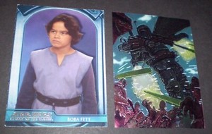 BOBA FETT vintage 1996 Topps STAR WARS Finest Chromium PROMO card SWF1