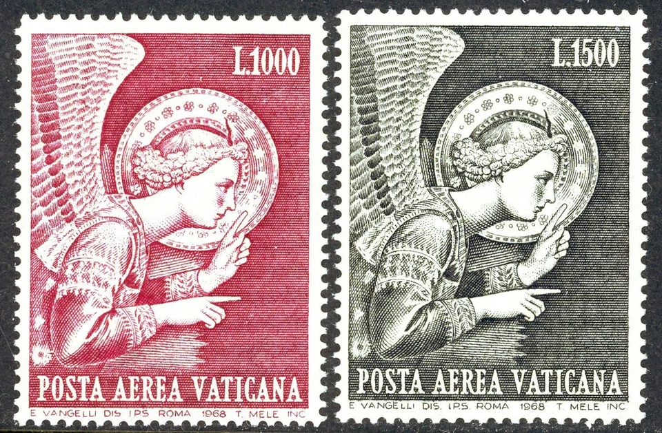 Sellos Ciudad del Vaticano, Scott # C53-C54 Como Nuevo Nuevo, Juego Completo Foto 1 de 1