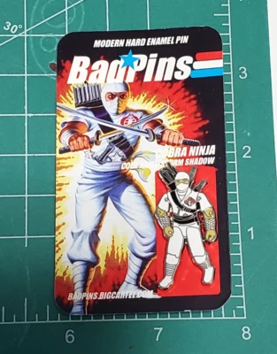 GI JOE COBRA PERSONALIZADO BADPINS ARTISTA FIGURATIVO 1.5" ESMALTE PIN STORM SHADOW NINJA Foto 1 de 4